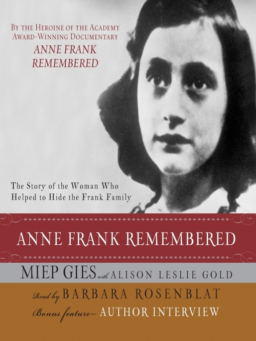 Cover of Anne Frank Remembered